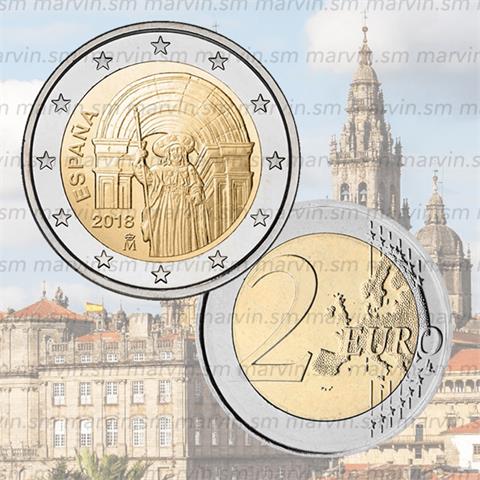  2 euro - Santiago de Compostela - Spagna - 2018 - UNC 