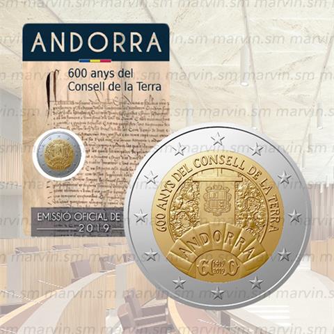  2 euro - Consell de la Terra - Andorra - 2019 - BU 