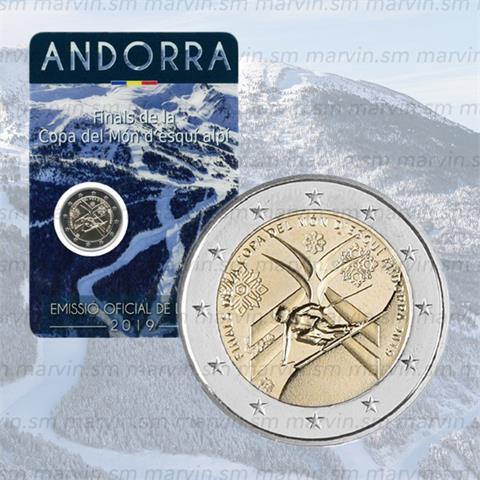  2 euro - Coppa del Mondo di Sci Alpino - Andorra - 2019 - FDC 
