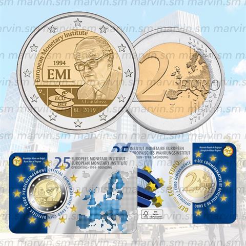  2 euro - Istituto Monetario Europeo - Belgio - 2019 - Coincard - FDC 