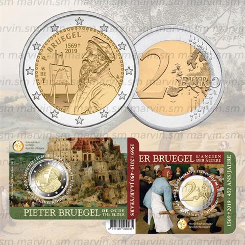  2 euro - Pieter Bruegel il Vecchio - Belgio - 2019 - Coincard - FDC 