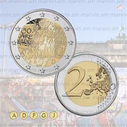 2019 germania 2e unc muro di berlino