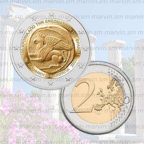  2 euro - Annexation of Thrace - Greece - 2020 - UNC 