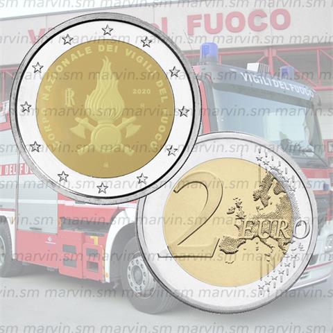  2 euro - National Fire Corps – Italy – 2020 - UNC 