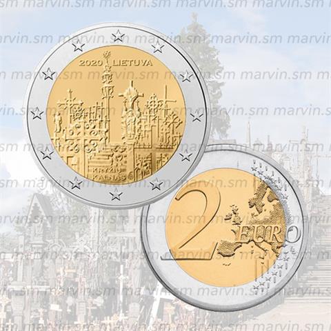  2 euro - Hill of Crosses - Lithuania - 2020 - UNC 
