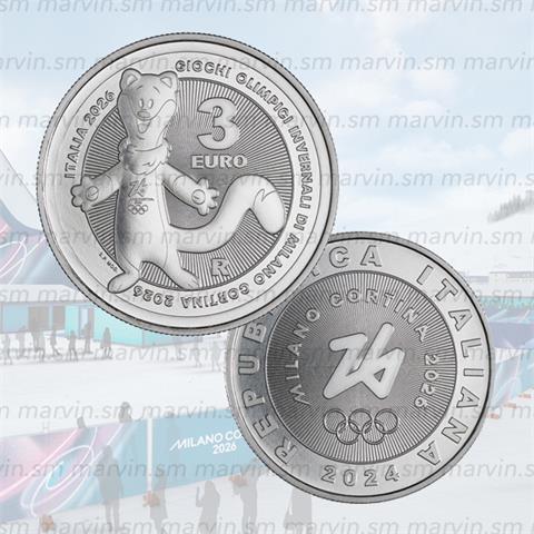   3 euro - Giochi Olimpici Invernali - Italia - 2024 - AG FDC 