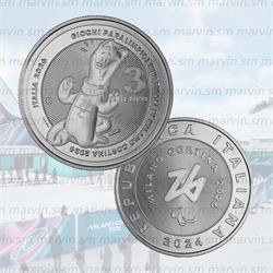 3 euro - Giochi Paralimpici Invernali - Italia - 2024 - AG FDC
