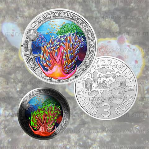  3 euro - Nudibranco - Austria - 2025 - FDC 