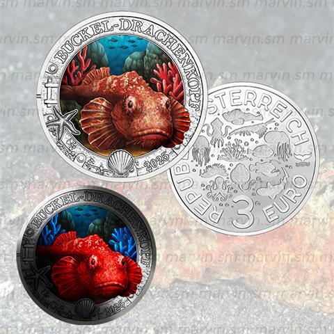  3 euro - Pesce Scorpione - Austria - 2025 - FDC 