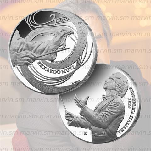  3 Euro - Riccardo Muti - Italy - 2026 - Silver PROOF 