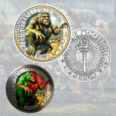  3 euro - Troll - Austria - 2025 - FDC 