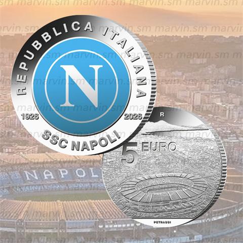  5 Euro - 100 Year of Napoli Football Club - Italy - 2026 - Silver Proof 