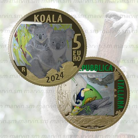   5 euro - Koala - Mondo Sostenibile - Italia - 2024 - Bronzital FS 