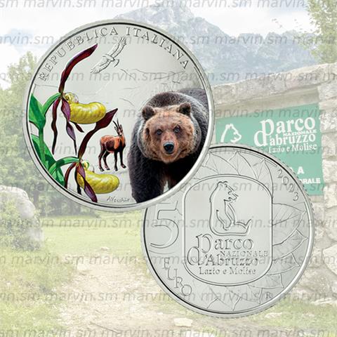  5 euro - Parco Nazionale d'Abruzzo - Italia - 2023 - AG FDC 