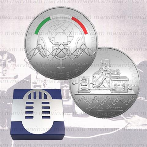  5 euro - RAI Marconi - Italia - 2024 - AG FDC 