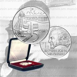 5 euro - Federico Fellini - San Marino - 2013 - AG BU 