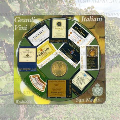 50 cent + 10 Stamps - Italian Wines - San Marino - 2007 - Blister - BU 