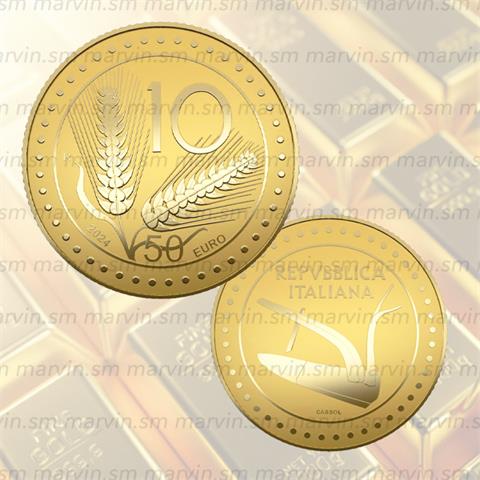  50 euro - Riedizione della Lira - Italia - 2024 - AU REVERSE FS 