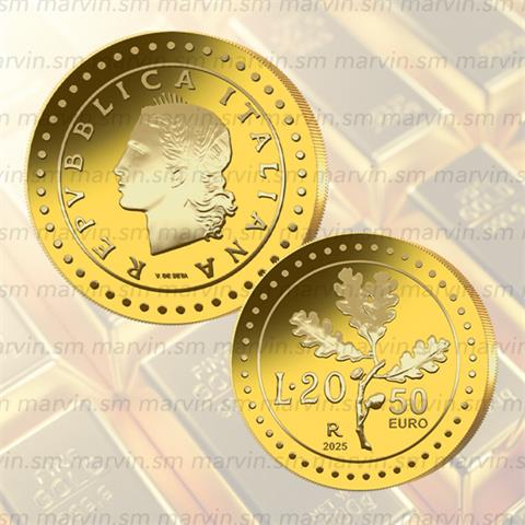  50 Euro - Riedizione della Lira - Italia - 2025 - AU REVERSE FS 