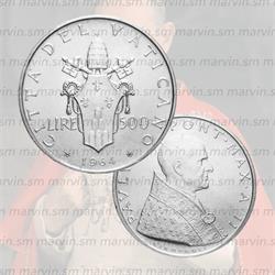  500 lit pope paul vi vatican 1964 unc