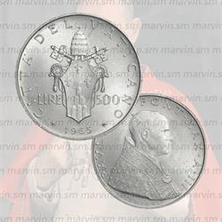 500 lit pope paul vi vatican 1965 silver unc