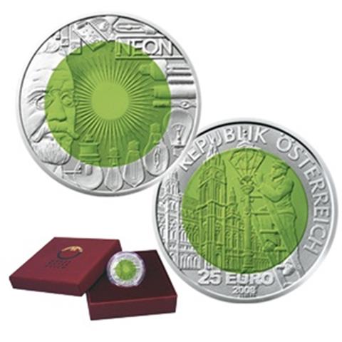  2008 -  Austria - 25 euro Silver/Niobium BU 