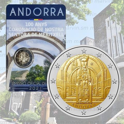  2 euro - Signora di Meritxell - Andorra - 2021 - FDC 