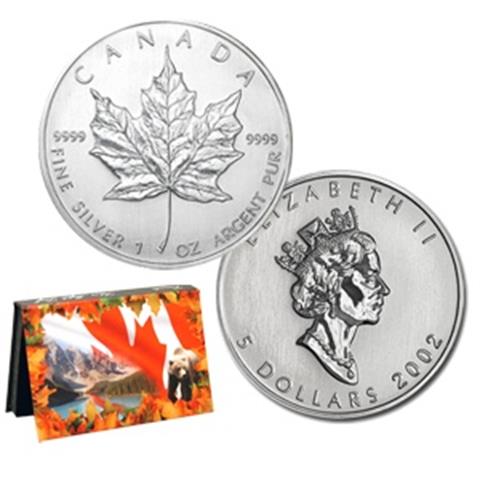  1 Oncia - Maple Leaf - Canada - 2002 - AG FDC 