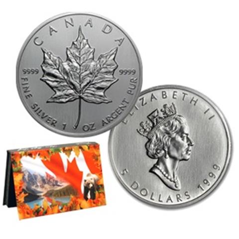  1 Ounce - Maple Leaf - Canada - 1999 - AG BU 