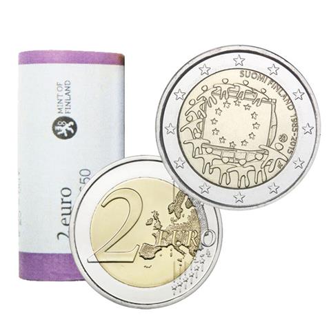  2015 - Finlandia - 2 € in rotolino (25 monete)