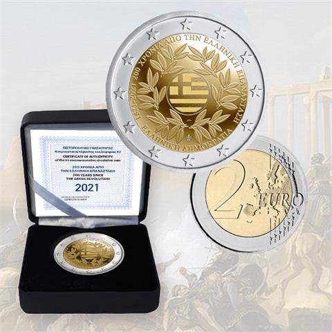  2 euro - War of Independence - Greece - 2021 - PROOF 