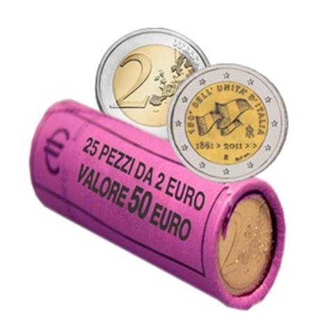  2011 - Italia - 2 € in rotolino (25 monete) 