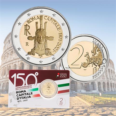  2 euro - Rome Capital - Italy - 2021 - Coincard - BU 