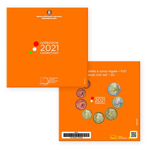  Euro Coin Set - Italy - 2021 - 8 coins - BU 