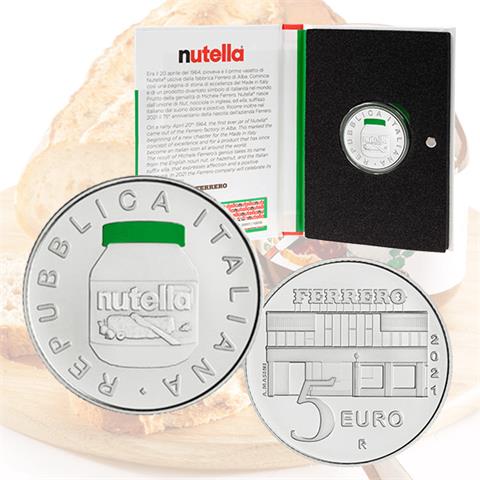  5 euro - Nutella Eccellenze Italiane - Italia - 2021 - AG FDC - VERDE 