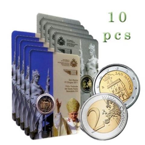  2011 - San Marino - 10 x 2 € Circulating Coin blister 