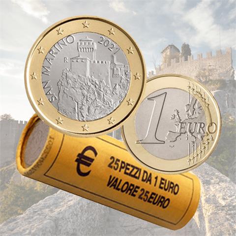  1 euro - La Cesta - San Marino - 2021 – Rotolino - UNC 
