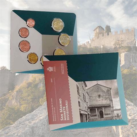  Serie Euro - San Marino - 2021 - 8 monete - FDC 