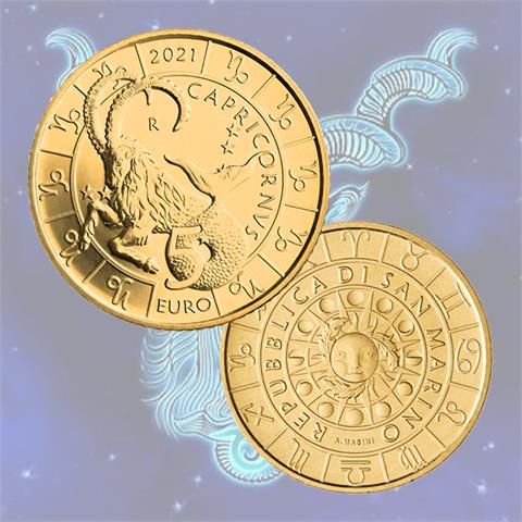  5 euro - Capricorno - Zodiaco - San Marino - 2021 - Bronzital - FDC 