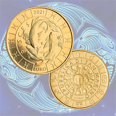  5 euro - Pisces - Zodiac - San Marino - 2021 - Bronzital - BU 
