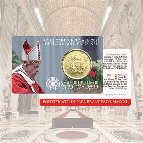  50 Cent - Vatican - 2021 -  Coincard - BU 