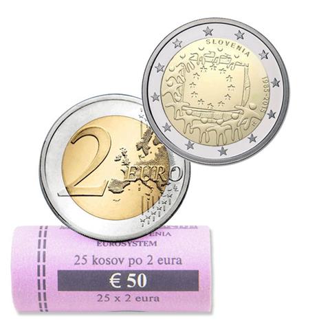  2015 - Slovenia - 2 € in rotolino (25 monete) 