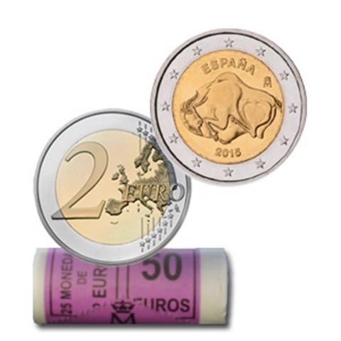  2015 - Spagna - 2 € in rotolino (25 monete) 