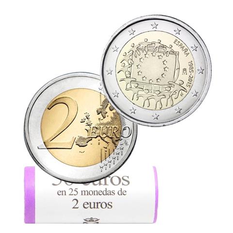  2015 - Spagna - 2 € in rotolino (25 monete) 