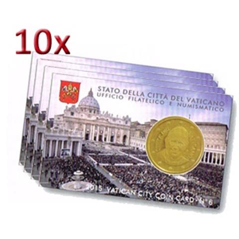  2015 - Vatican - 10 x 50 cent Coincard 