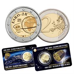 2 euro - Satellite ESRO-2B - Belgio - 2018 - Coincard - FDC