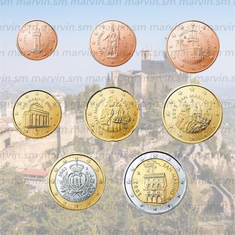  EURO SET Blister - San Marino - 2002 - 8 monete - FDC 