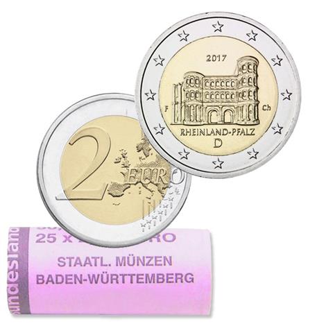  2017 - Germania - 2 € in rotolino (25 monete) 