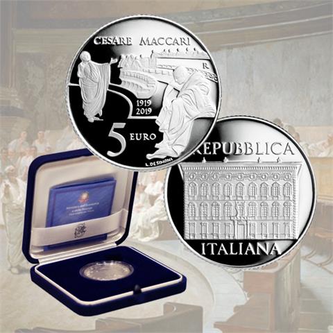  2019 – Italia – 5€ Ag FS “Cesare Maccari” 