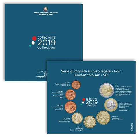  2019 – Italy – Coin set 8 coins BU 